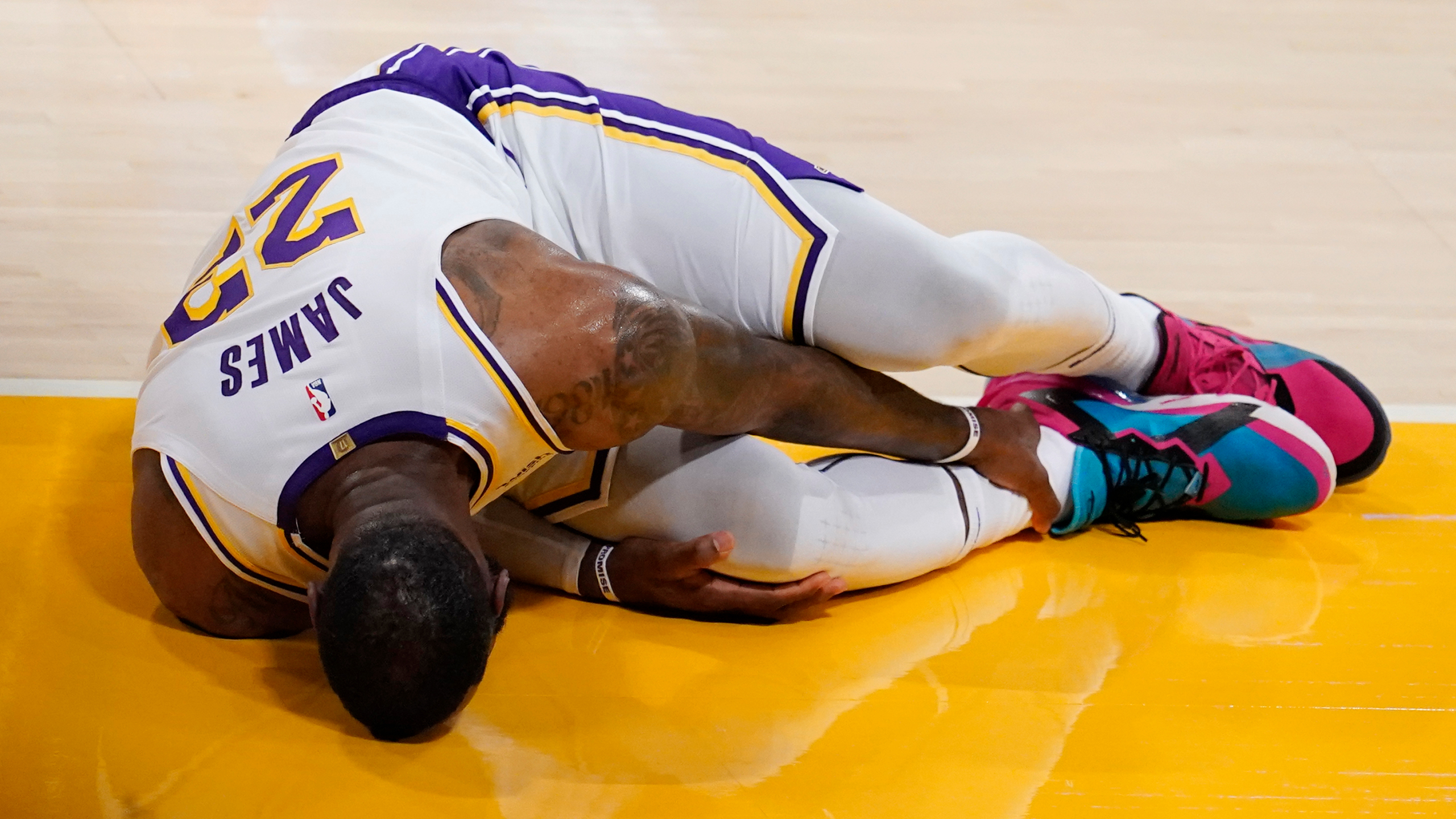 LeBron James out indefinitely, do to a high ankle sprain he suffer during loss to Atlanta Hawks